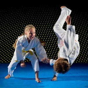 Martial Arts Lessons for Kids in North Plainfield NJ - Judo Toss Kids Girl