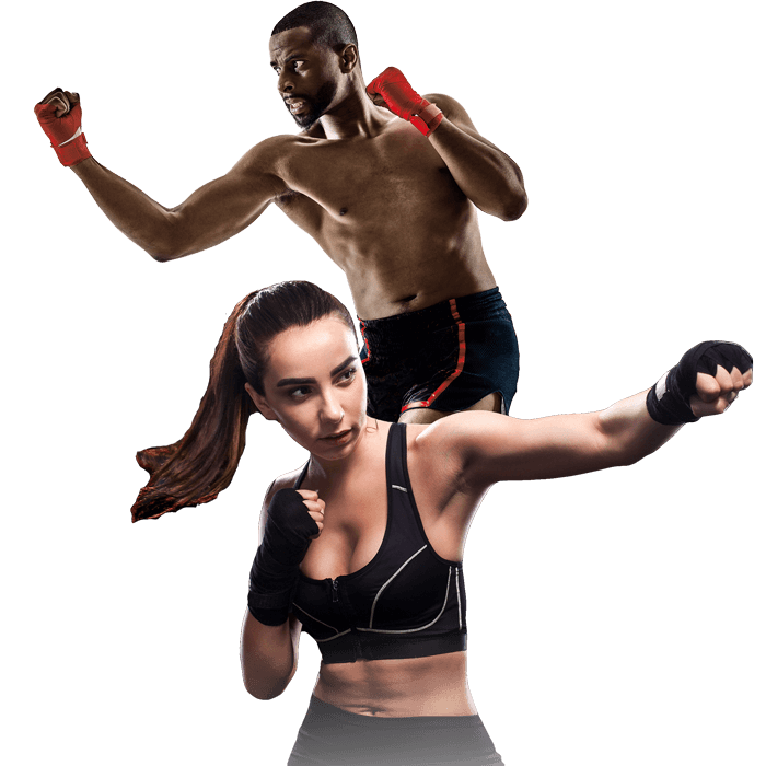 Mixed Martial Arts Lessons for Adults in North Plainfield NJ - Man and Woman Punching Hooks